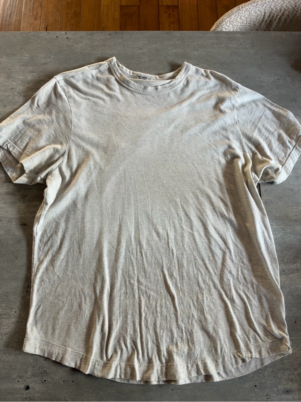 Men's Crew Neck T-Shirt in Light Beige